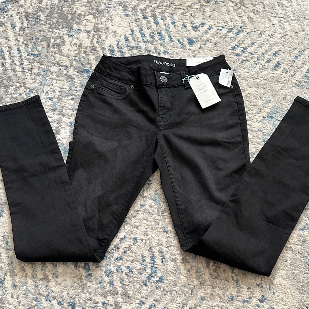 NEW Maurices Charcoal Black Denim Jeans